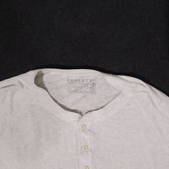 Faherty Cloud Cotton Henley Shirt Mens 2XL Gray Long Sleeve Pima Modal Casual