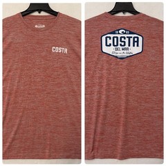 Costa Del Mar Performance Tech Shirt Men’s XXL Coral/Gray Heather Short Sleeve T