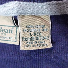 Vintage LL Bean Shirt Mens Large Blue Crewneck Top Outdoor Thin Base Layer Tee