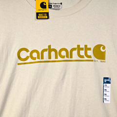 CARHARTT Heavyweight Shirt Mens 2XL XXL Beige Outdoor Long Sleeve Relaxed NWT