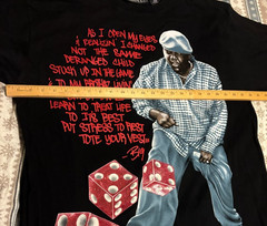 2005 Biggie Smalls Brooklyn Mint Dice Rolling T Shirt XL Repsect Lyrics Vintage