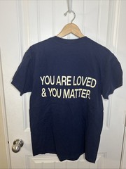 Jesus Loves You So Much/ You Are Loved & You Matter Navy Large Unisex T-shirt