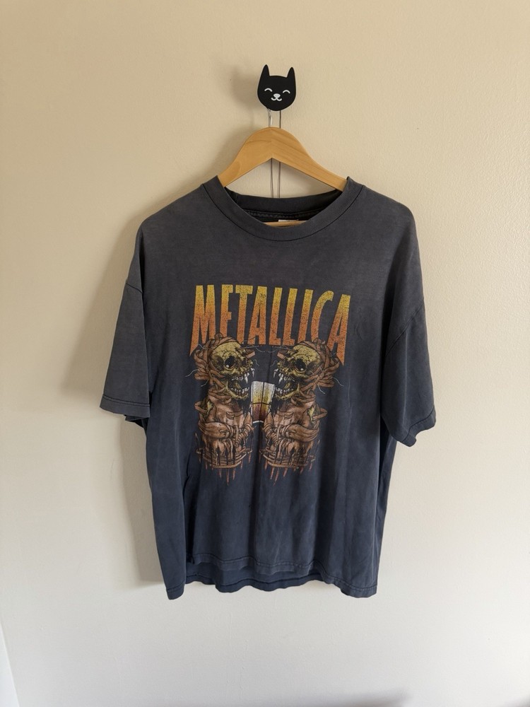 2000 Metallica Vintage T-Shirt Tour Summer Sanitarium Pushead Y2K Rock Band XL