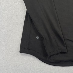 Lululemon Shirt Mens Large Black Long Sleeve Lightweight Athleisure Logo Stretch