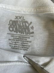 Quality Control “ Stays Strapped Guns ,Beer“Mens White Graphic T-Shirt Size 2XL