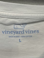 Vineyard Vines Men’s Large Classic Logo Box White Cap Pocket T Short Sleeve NWT