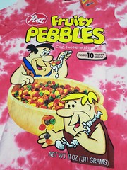 Cakeworthy x Fruity Pebbles Cereal Tie-Dye Short Sleeve T-Shirt Top Flintstones