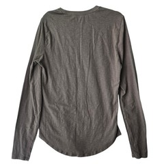 American Tall Mens Slub Cotton Long Sleeve T-Shirt Charcoal Grey Medium Tall MT