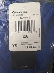 Adidas Creator SS Royal Blue White T-Shirt Size XS New With Tags