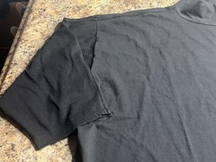 Umen Studio T Shirt Vintage 90s Mock Neck Cotton Mens Large Black 3/4 Sleeve