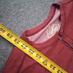 paradise collection henely shirt mens large long sleeve red