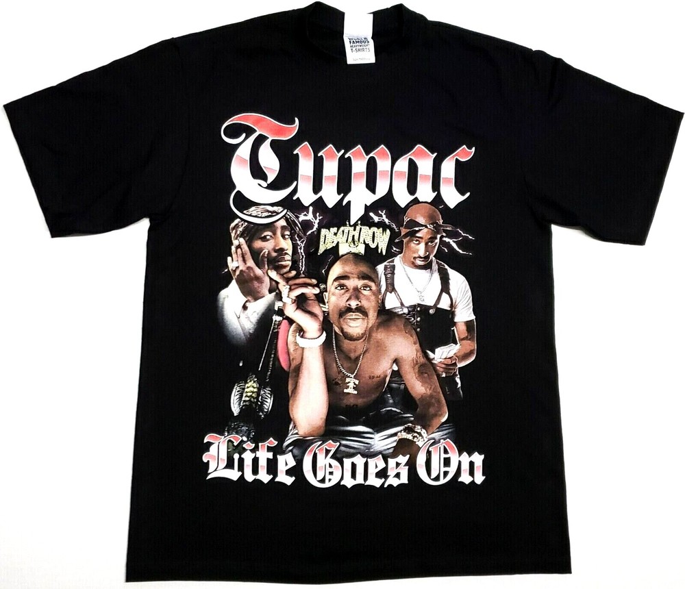 TUPAC SHAKUR T-shirt 2Pac Urban Streetwear Hip Hop Rap Men’s Tee Black New