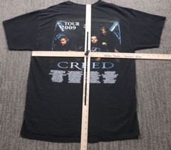 Creed 2009 Tour Y2K T-Shirt Black Double-sided Rock Music Adult Large