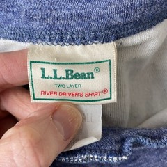 Vintage LL Bean River Drivers Wool Blend Henley Shirt Men XXLT Two Layer Thermal