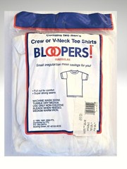 VTG 1997 NOS Fruit of the Loom Bloopers Mens Irregular White T-Shirts 2 Pack XL
