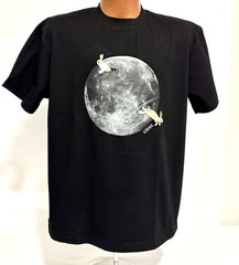 AUTHENTIC LOEWE x SUNA FUJITA EMBROIDERED BUNNIES, MOON PRINT T-SHIRT MEDIUM NWT