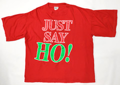 Vtg? Trend Basics “Just Say HO! Red T-Shirt” Size XL~Retro