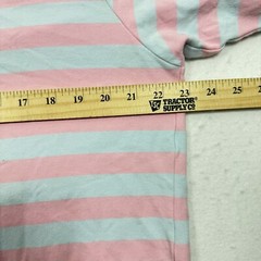 Teddy Fresh Striped Pink and Green Cotton Tee Shirt Size Men’s Large