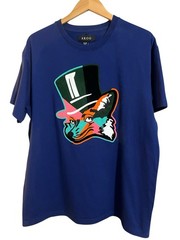 Akoo T-Shirt Graphic Fox Short Sleeve Men’s 2XL Dk Green Lt Green Blue Crew Neck