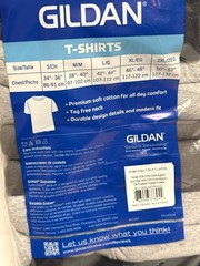 Gildan Men’s Crew T-Shirts Multipack Style G1100 Assorted 5-Pack, X-Large 46-48