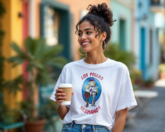 Los Pollos HermanosFunny Cartoon Chicken Brothers Mexican Style Graphic Tee A192