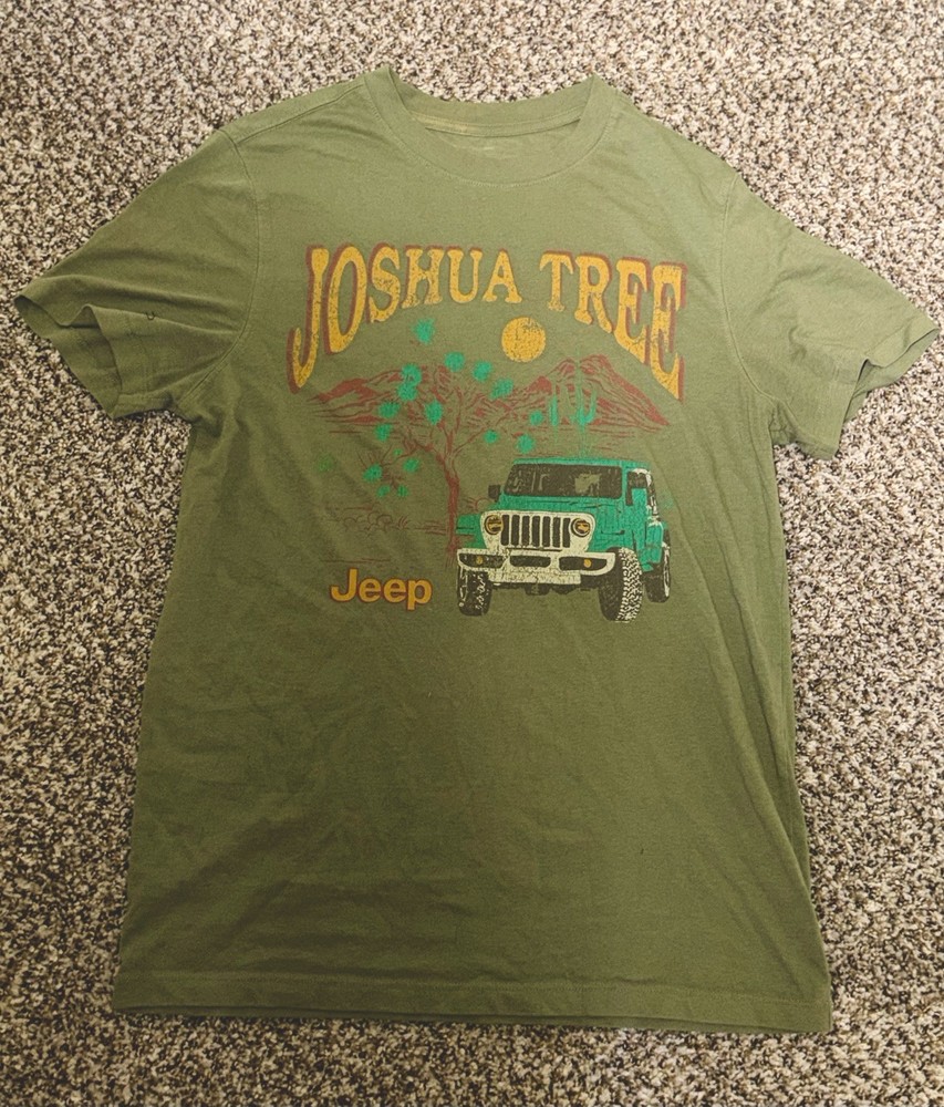 Goodfellow & Co x Jeep Joshua Tree Men’s S Green Graphic Logo Tee Crew Neck SS