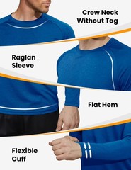 5 Pack Long Sleeve Shirts for Men – Quick Dry Moisture Wicking UPF 50+ Sun Pr…