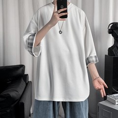 Mens Oversized 3 4 Sleeve Summer T Shirt