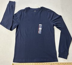 George Men’s Cotton Crewneck Tee with Long Sleeves, Size Small (34-36) NWT