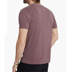 John Varvatos Men’s Large Skull Embroidered Beaded Knots Crew T-Shirt Mauvewood