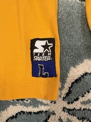 Vintage Team Starter Blank Yellow Long Sleeve Pull Over Size Large