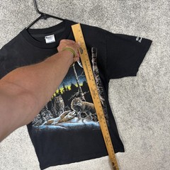 Vintage 90s Gardner Shirt Medium Black Wolves Moon Black Hills South Dakota Tee