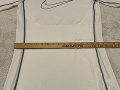 Nike Pro T-Shirt Mens L Short Sleeve Dri-Fit Tight Graphic Logo White DD1992-100