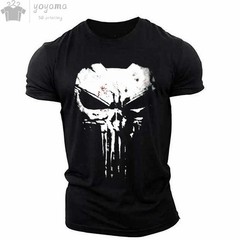 Men’s T Shirt 3d Print Military Patriotic Skull O-neck T Shirt Oversized T-shirt