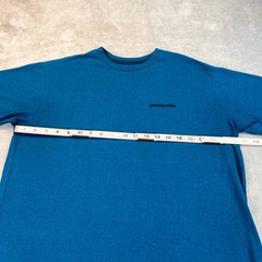 Patagonia Responsibili T Shirt Mens Small Blue Straight Hem Regular Fit Crewneck