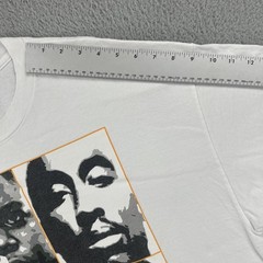 Vtg Alstyle Y2K Mens 2XL White T Shirt Tupac Notorious BIG Portrait Art Rap Tee