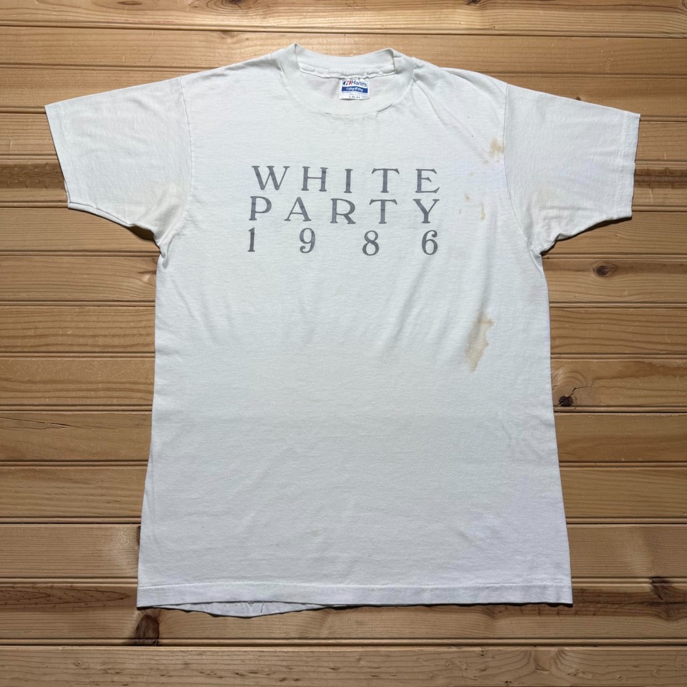 Vintage 1986 Rich’s White Party Houston Nightclub Souvenir T-Shirt USA – Large