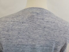 Vince Henley Tee T-Shirt Men’s Light Gray Heather Contrast Black Pocket Large