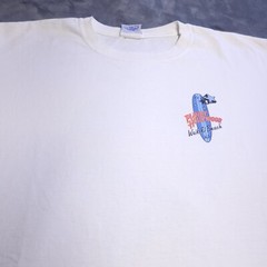 Vtg 90s Planet Hollywood Waikiki Beach Hawaii XL Shirt White Surf Stars Made USA