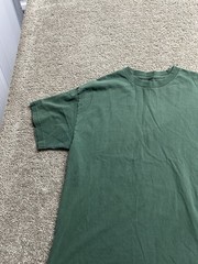 VINTAGE 90s Y2K Blank AAA T-Shirt Green Crewneck Classic Cotton Mens X-Large XL