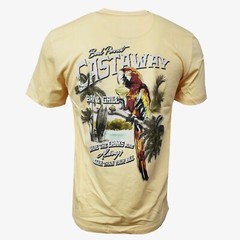 men’s Cotton T-Shirt -Island Shores-“Bad Parrot Daily Castaway Bar & Grill –