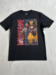 Marvel Wolverine Men’s Short Sleeve Panel Bust Black Graphic T-Shirt M ( 38-40)