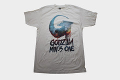 Godzilla Minus One Mens Monster Movie Off-White Poster Graphic Shirt New XS-3XL