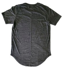 PacSun Longer Fit T Shirt Mens Medium Gray Heather Curved Hem Short Sleeve Tee