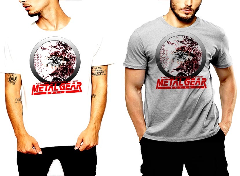 Brand New Metal Gear T-Shirt Vintage Raiden Cyborg Tactical Espionage Action Tee