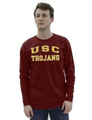 Blue 84 Mens Usc Trojans Long Sleeve T-Shirt Arched Team Color Team Color Large