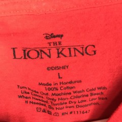 Disney Lion King Shirt Mens Large Red Mufasa Scar Hyenas Graphic Tee Top Movie