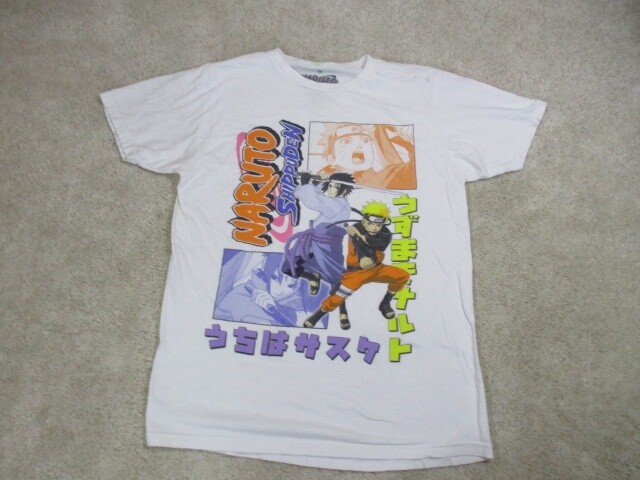 Ripple Junction Naruto Shippuden T Shirt Mens Medium White Naruto Kanji