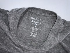 The Normal Brand Pocket T-Shirt Long Sleeve M Gray Cotton Poly Rayon YGU U4-103