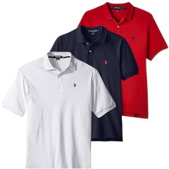 U.S. Polo Assn. 3 Pack Men’s Classic Fit Short Sleeve Pique Polo T Shirt XL